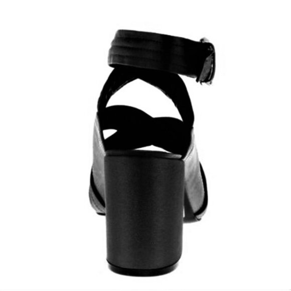 sz 7 new SOL SANA Gabby satin leather heels sandals - Picture 3 of 12